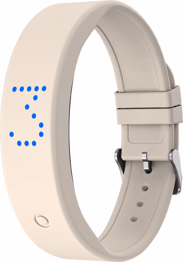 Smart armbånd Fitness Timer Søvnmonitor Skritteller 8 Alarm Vibrasjon - Hvit