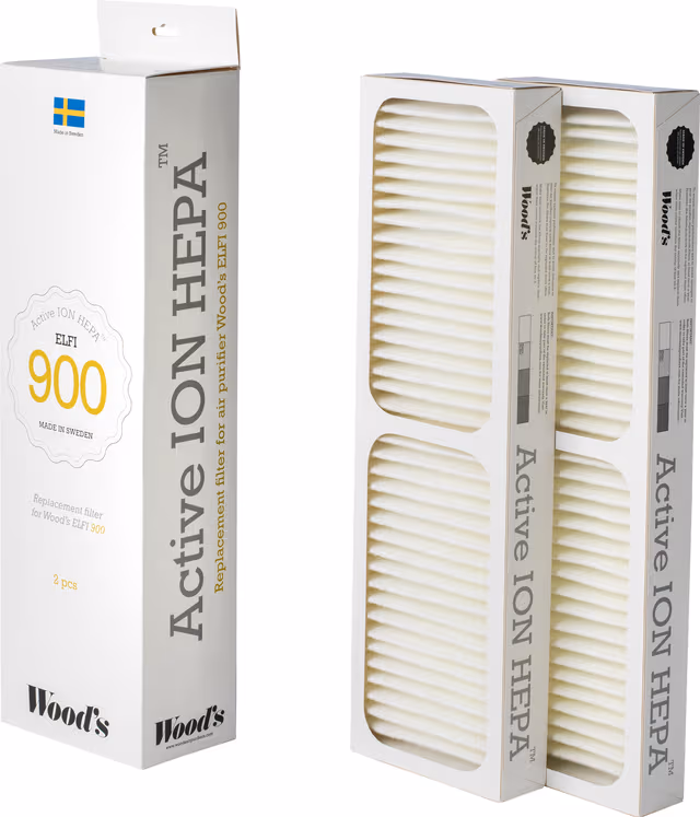 Woods Active ION HEPA filter for luftrenser WHE901 (2-pakning)