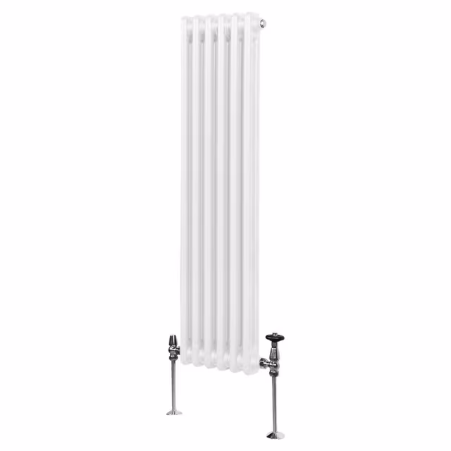 Tradisjonell Vertikal 2-søylet Radiator - 1500x 292mm - Hvit