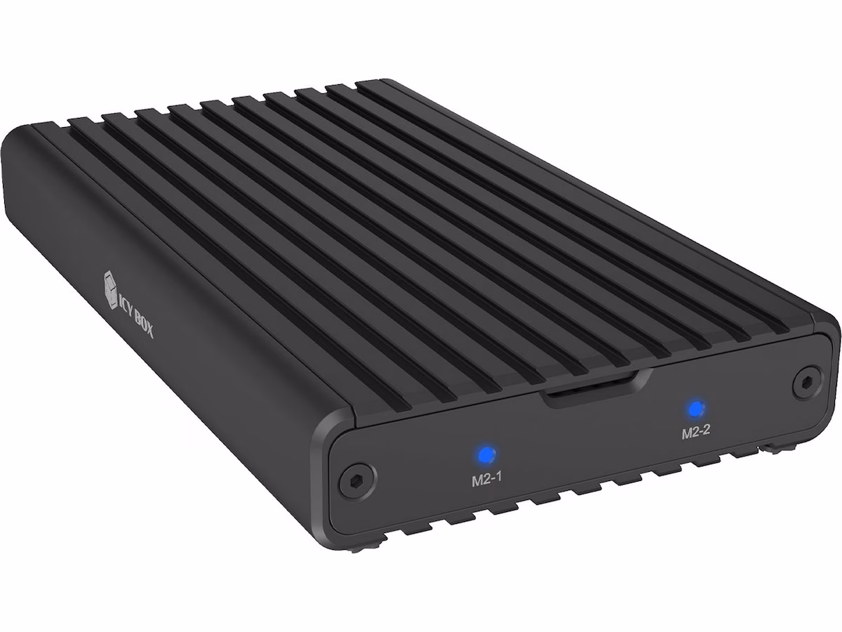 Icy Box 2-bay M.2 PCIe NVMe-kabinett