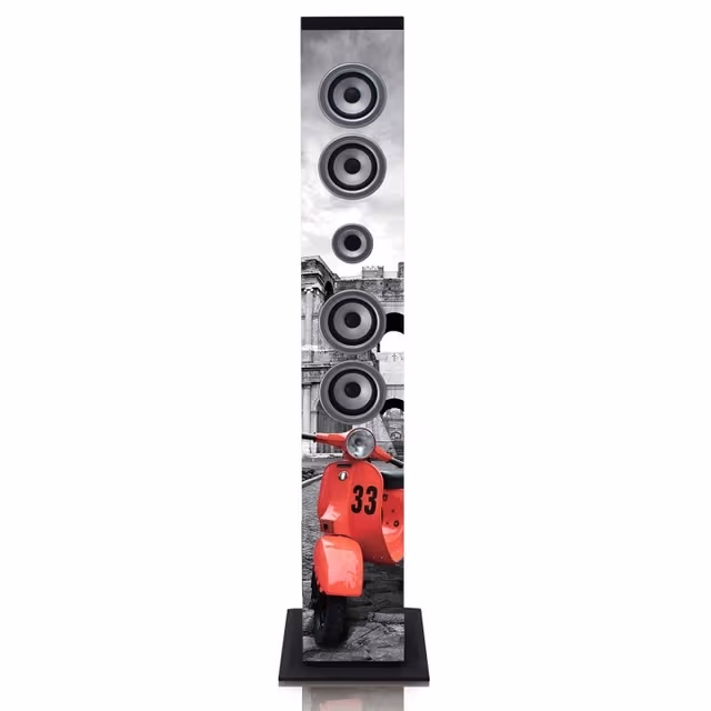 ICES Speakertower med Bluetooth®, PLL FM-radio, USB og SD-spiller