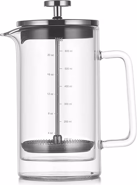 600ML Dobbelvegg French Press