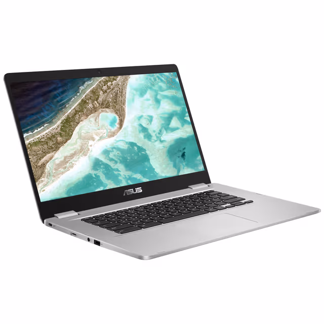 Asus Chromebook C523, 15.6" FHD bærbar PC (sølv/sort)