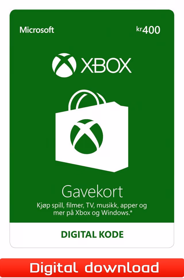 Xbox Live gavekort 400 NOK