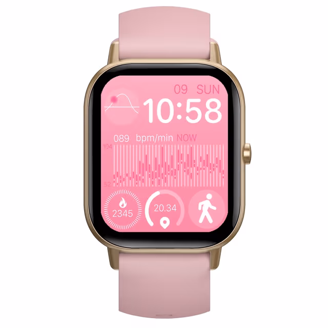 Smart Watch 2,01"" storskjerm Helsemonitor Sports Bluetooth Smartwatch - Rosa