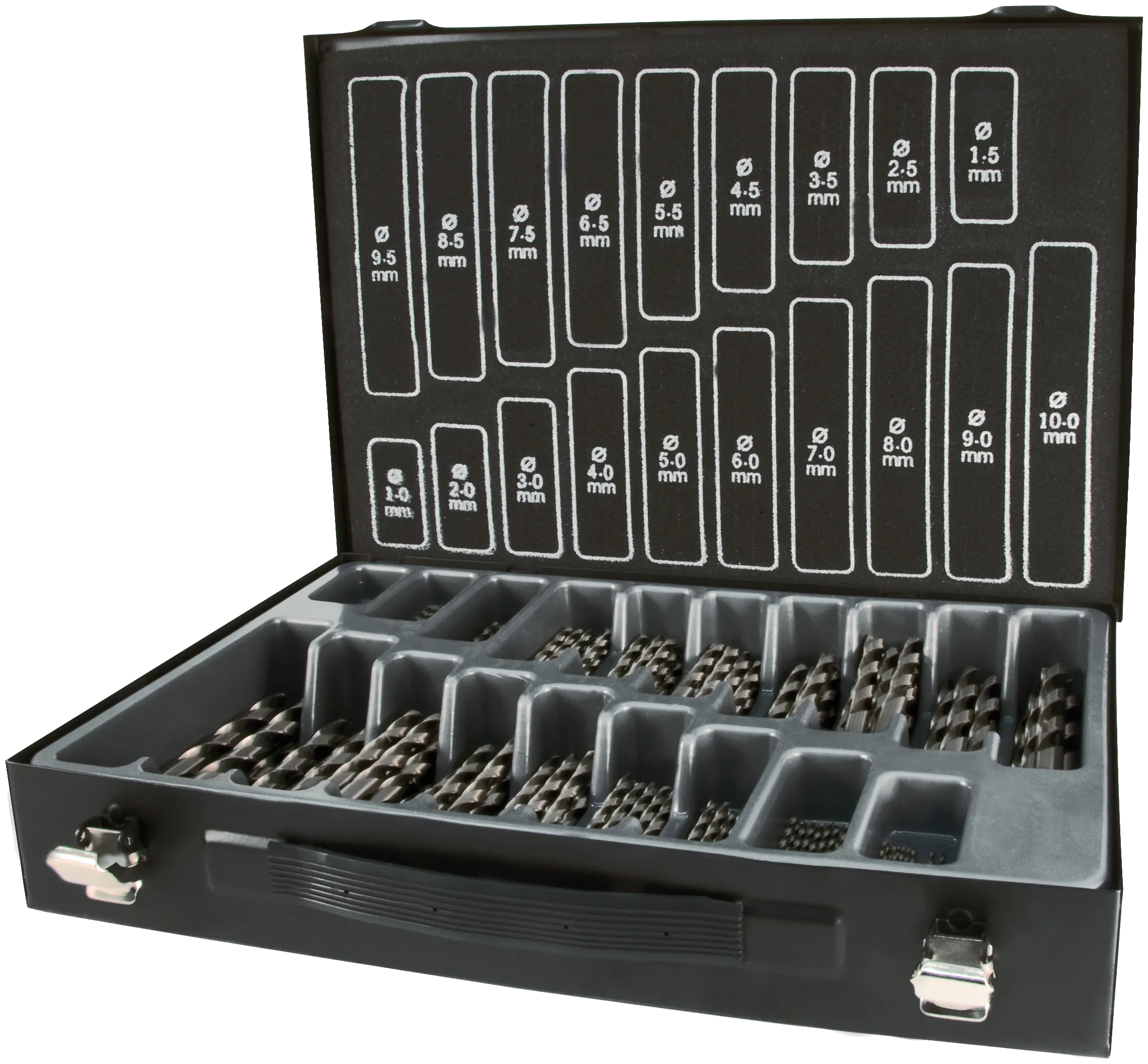 Borsortiment HSS-G 1-10×0,5mm, koffert 170stk
