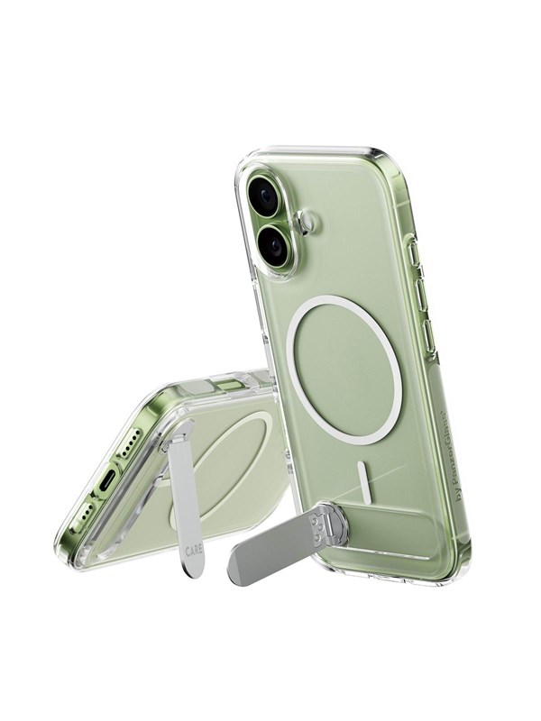 CARE by PanzerGlass Feature Case Transparent w. Kickstand & MagSafe iPhone 17