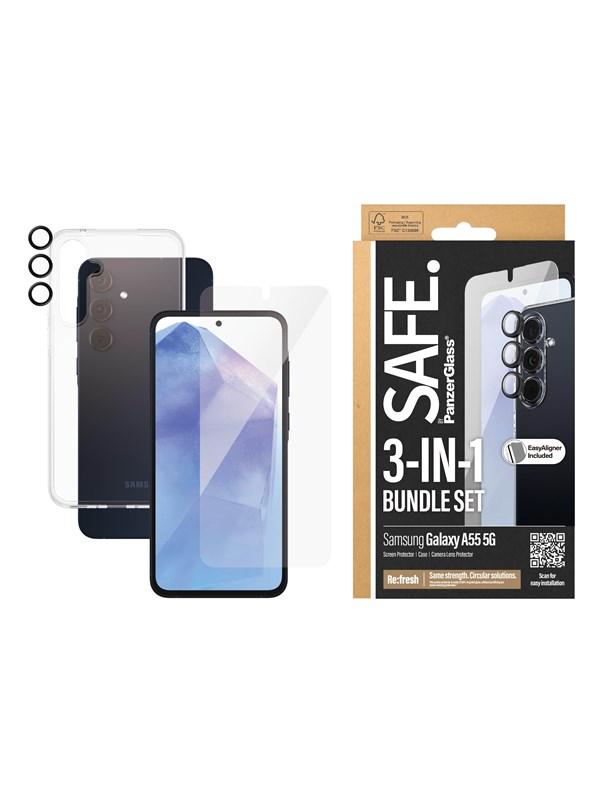 SAFE by PanzerGlass 3-in-1 Protection Pack Samsung Galaxy A55 5G