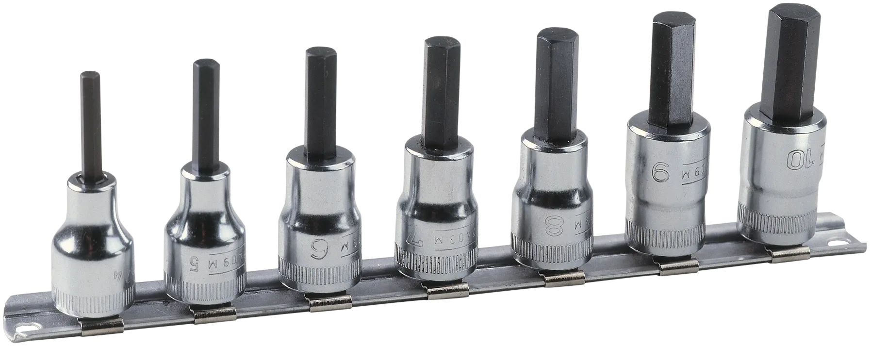 Toppsett 3/8" kvadr. unbrako 4-10 mm
