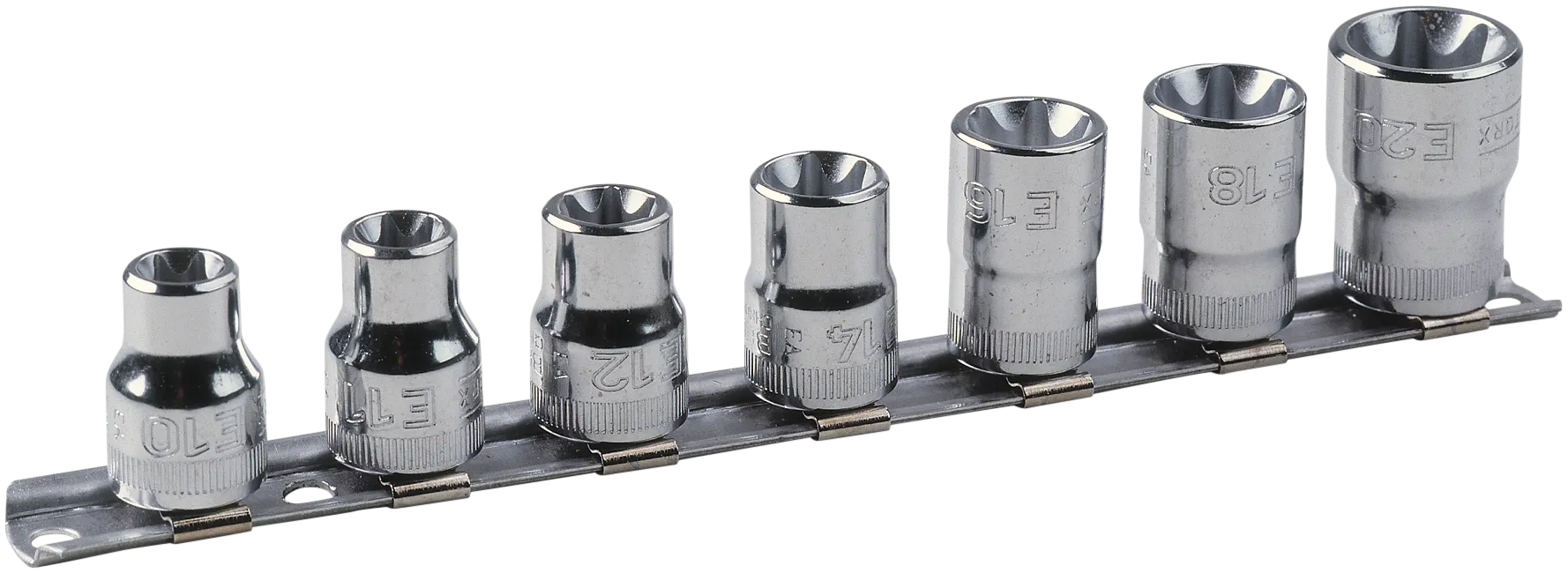 Toppsett 3/8" firk. E10-E20