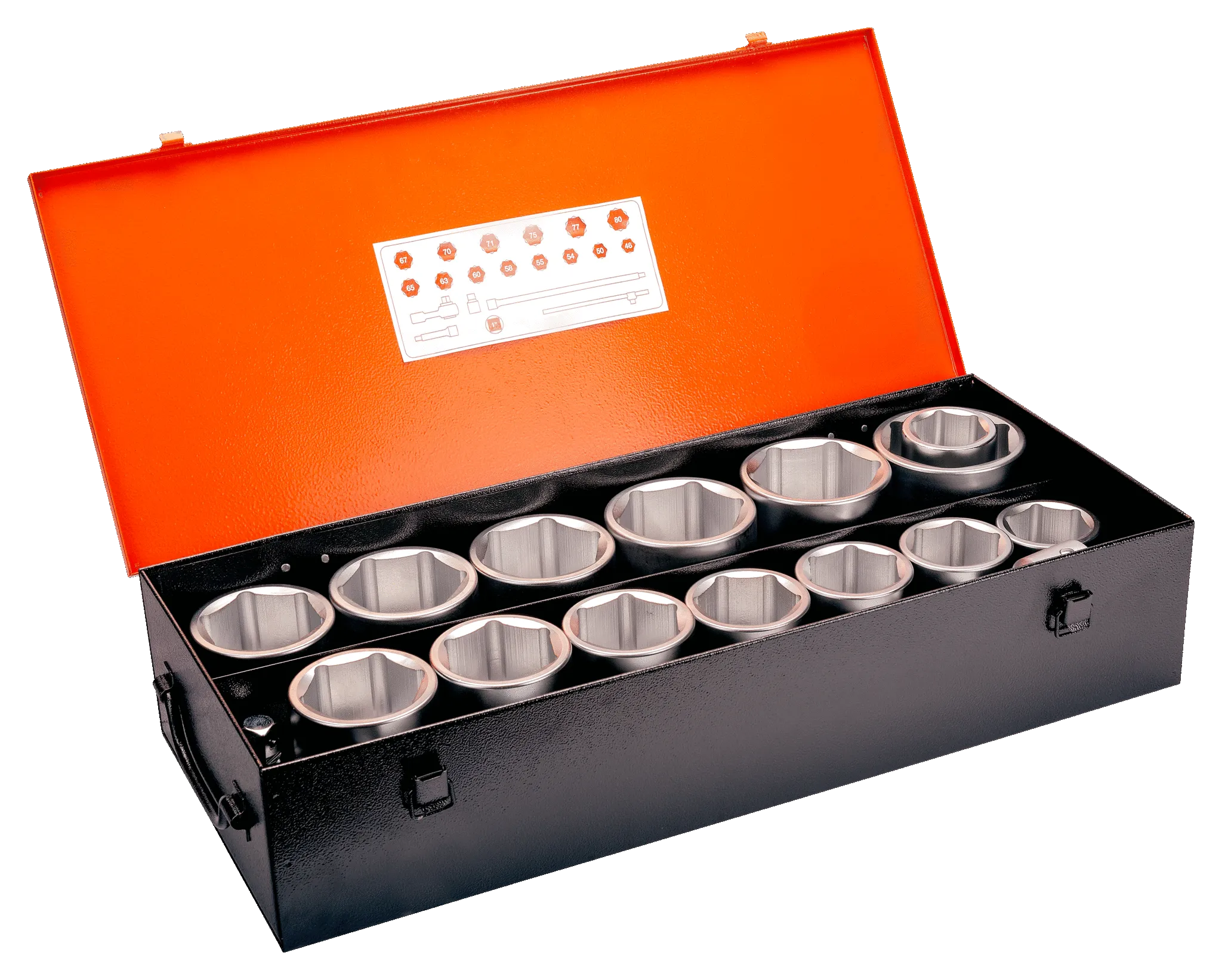 Topnøkkelsett mm 1" firk. 9540MBL