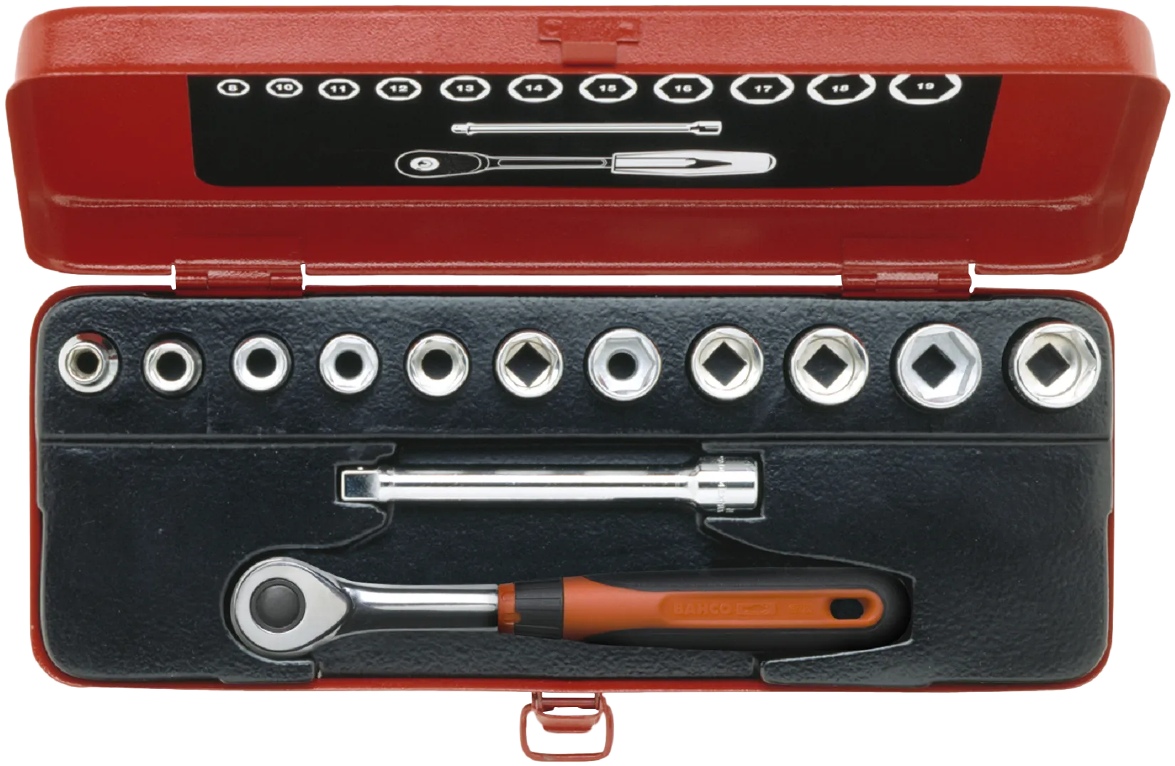 Toppnøkkelsett mm 3/8" firk. 7420RE