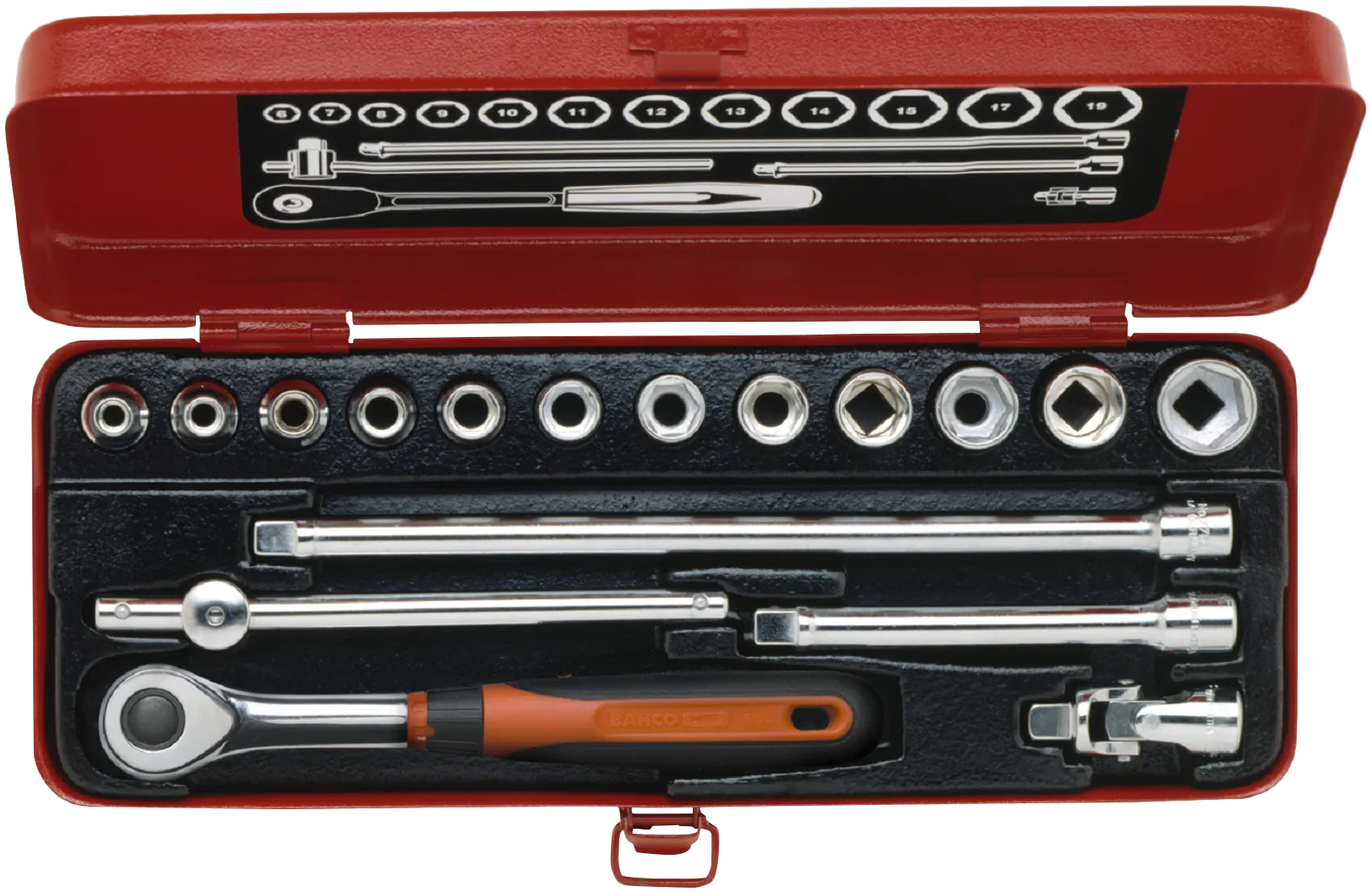 Ergo pipenøkkelsett mm 3/8" firk. 7430GE