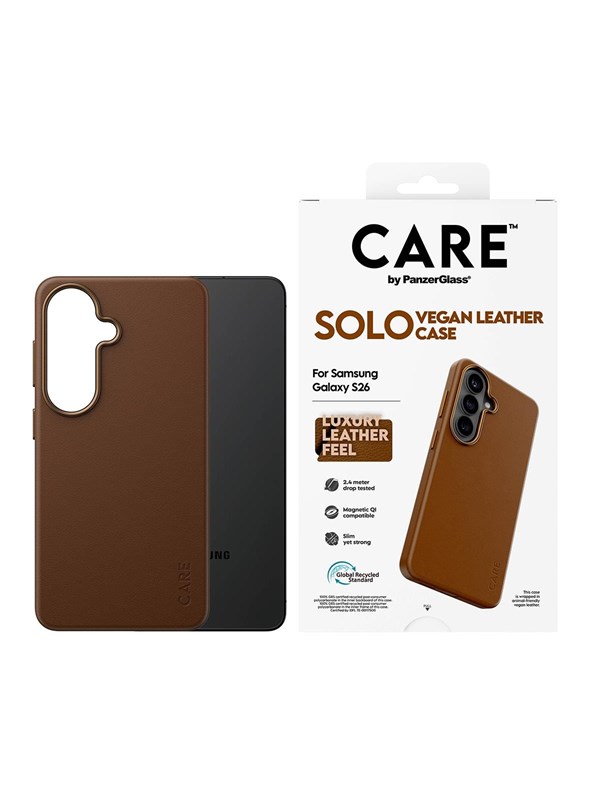 CARE by PanzerGlass Solo Case Brown w. Qi Samsung Galaxy S26