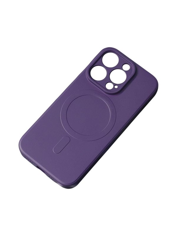 Hurtel MagSafe Compatible Silicone Case for iPhone 15 Plus Silicone Case - Purple
