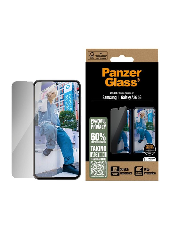 PanzerGlass Privacy Screen Protector Samsung Galaxy A36 5G | Ultra-Wide Fit