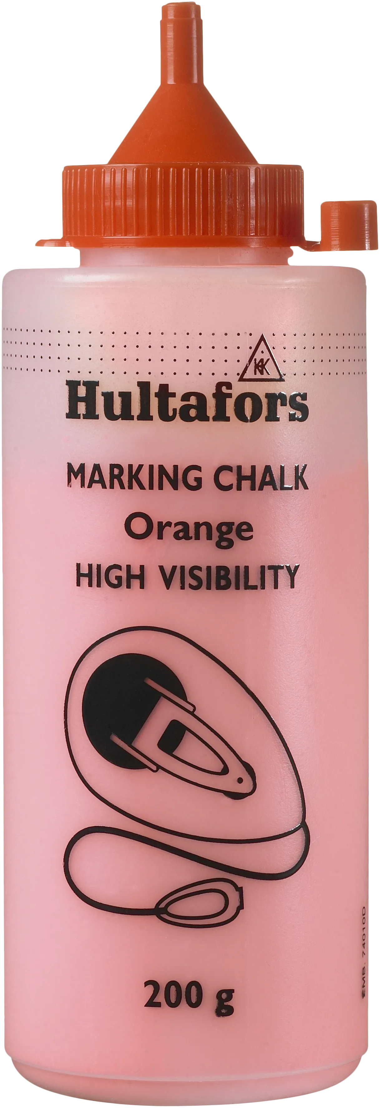 Pulverkritt neonorange 200 g flaske