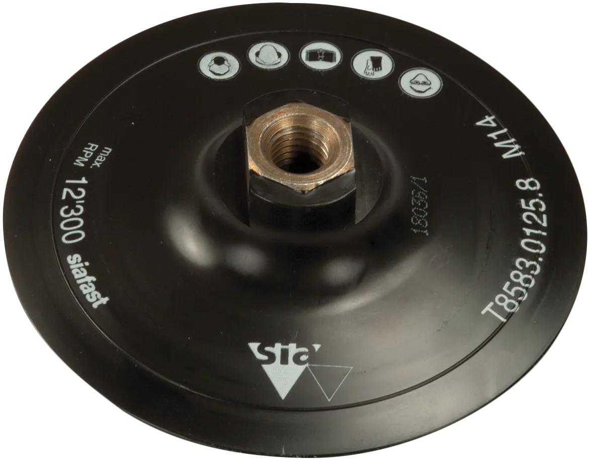 Bakplate til fiberdisk Ø180×M14
