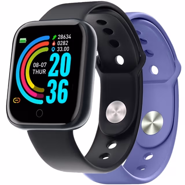 Celly Trainerbeat Smartwatch med to reimer Svart + Lilla