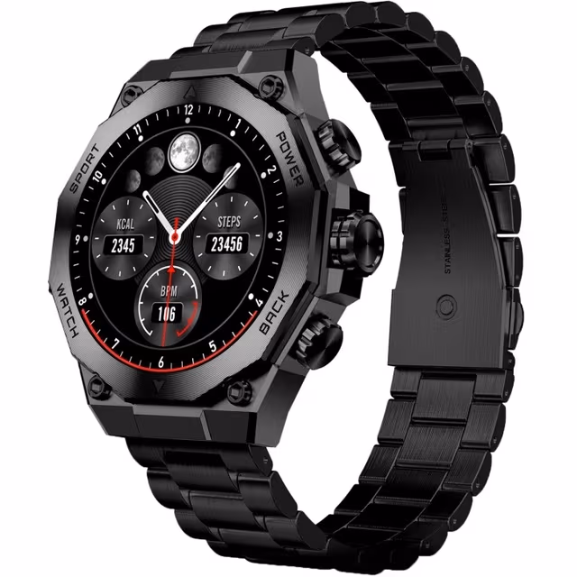 KSIX Smartklocka Titanium - Svart
