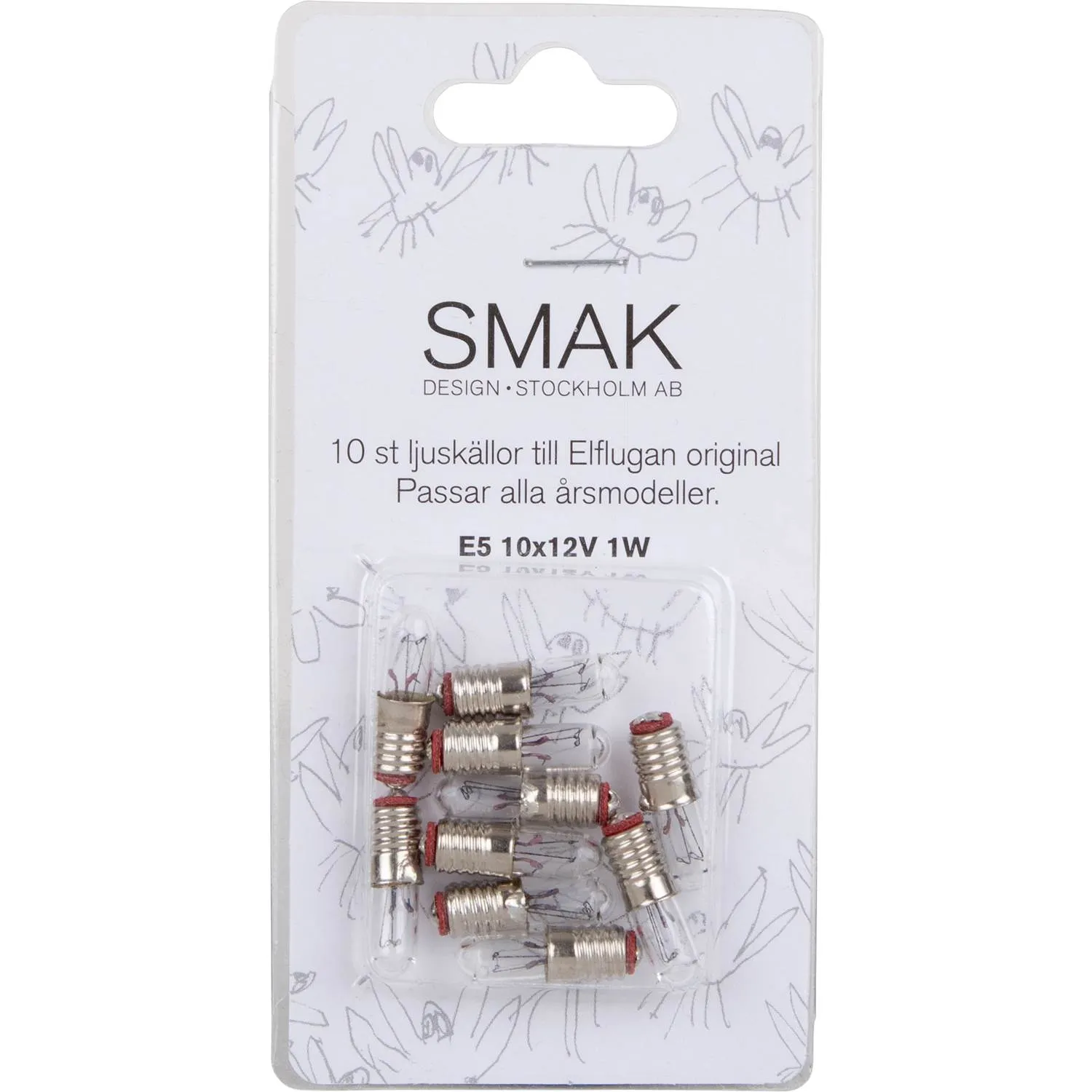 SMAK Design Glödlampor till Elflugan Original, 1w 10-pack
