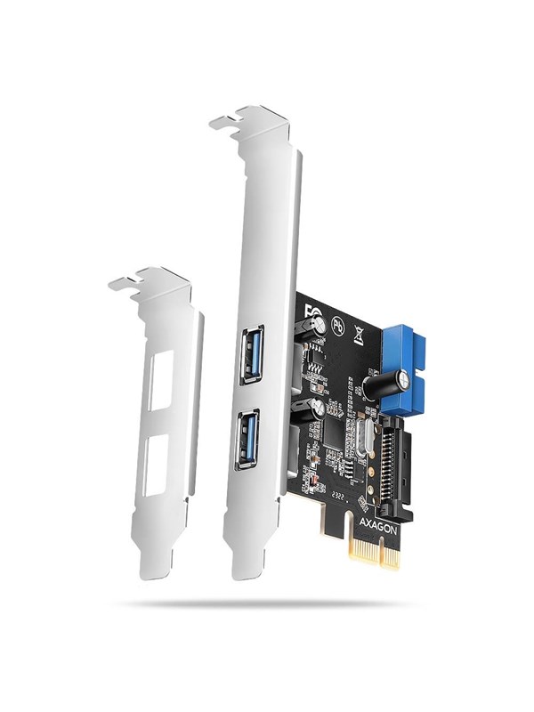 AXAGON 2 × USB-A 5 + 2 × Internal 5 Gbps PCIe Card