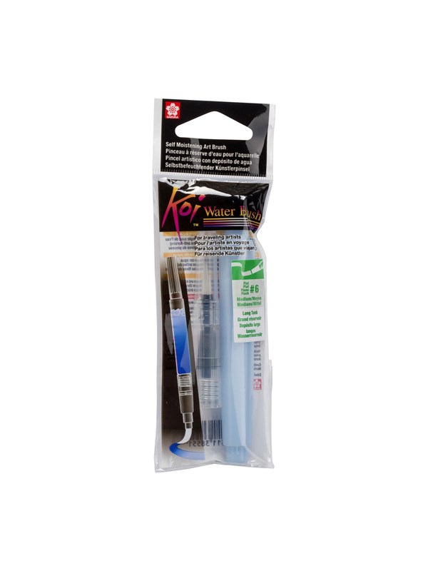 Sakura Koi Water Brush Flat Size M Long Reservoir