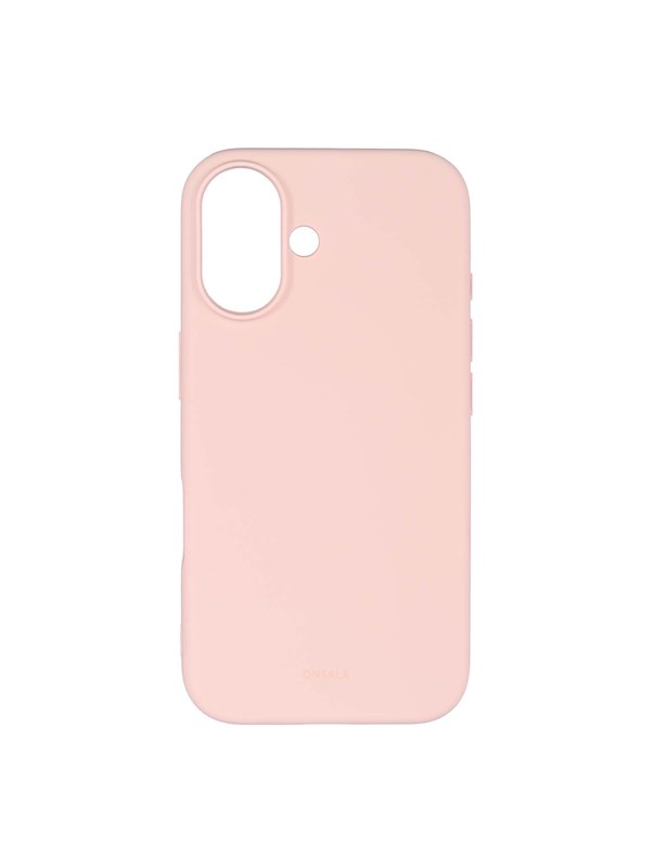 ONSALA Phone Case with Silicone Feel Chalk Pink - iPhone 16