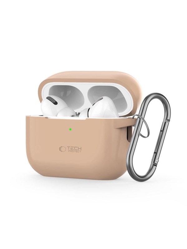 Tech-Protect Silicone Hook Case for Apple AirPods Pro 1/2 - Beige
