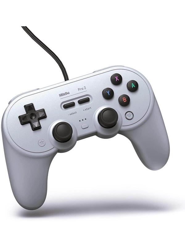8BitDo Pro2 Wired Gamepad for Switch and Windows - Grey - Wired Controller - Nintendo Switch