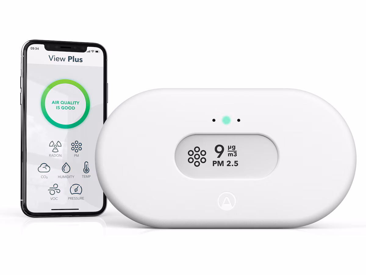 Airthings View Plus luftkvalitetsmåler (hvit)