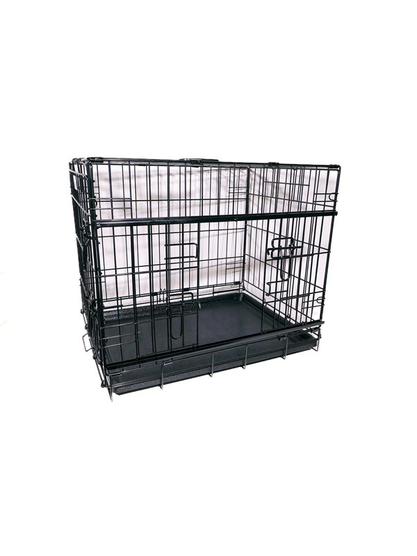 Active Canis - Premium bur med skyvedør - Svart - 61 x 46 x 51