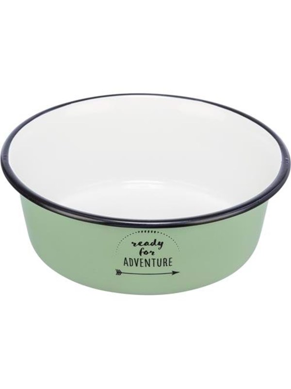 Trixie Bowl enamel/stainless steel 0.3 l/ø 12 cm green