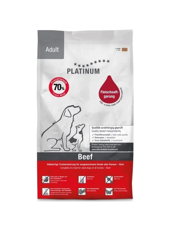 Platinum Adult Beef - semi-moist dog food - 5kg