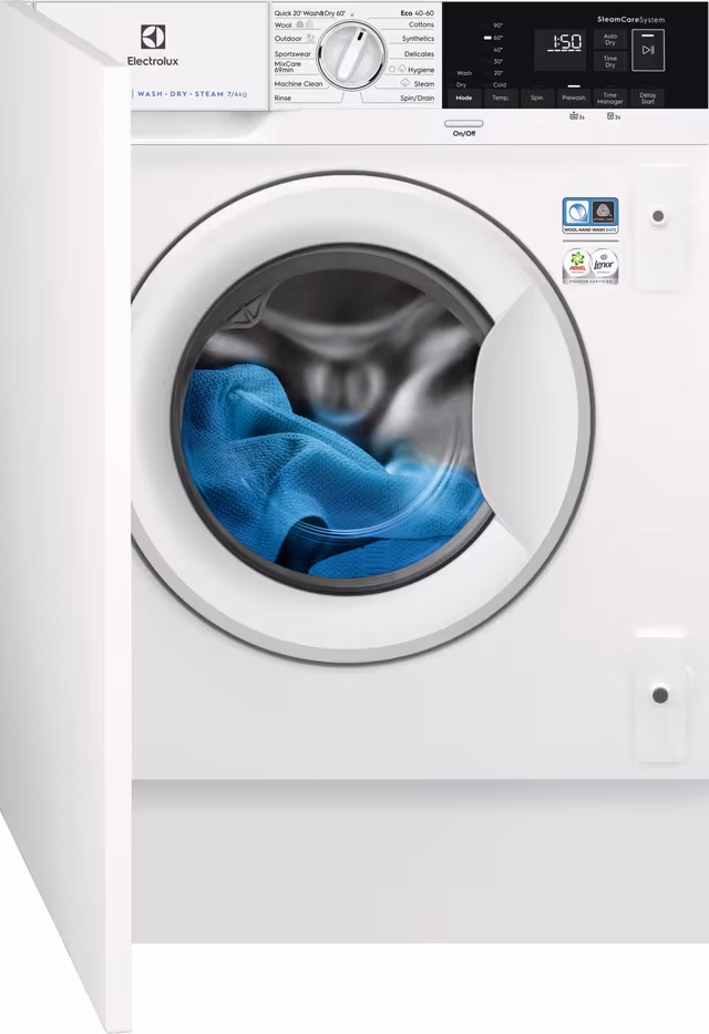 Electrolux Serie 700 Kombinert Vaskemaskin/Tørketrommel EW7WB764T4 (7/4kg)