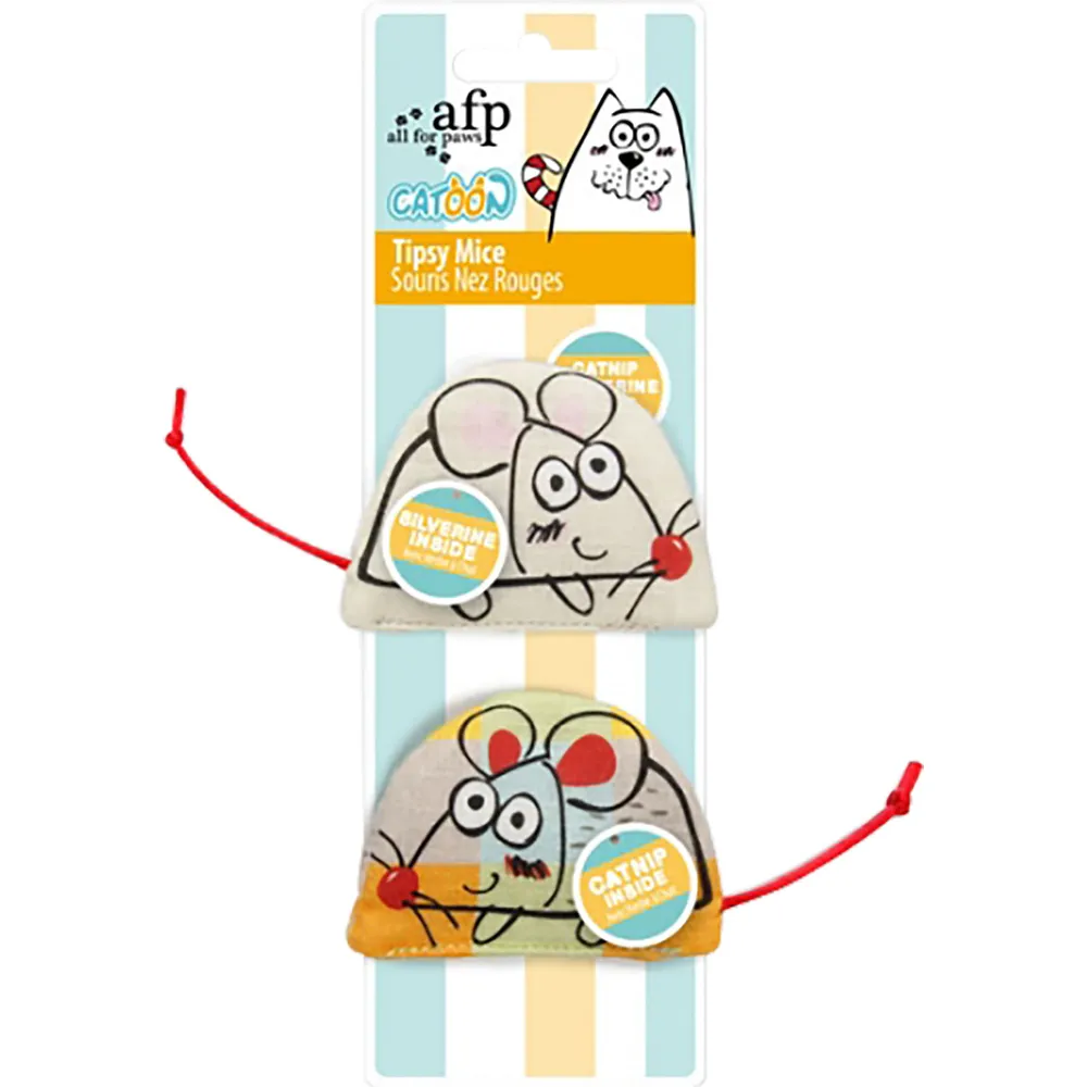 Afp Catoon Kattelek med Kattemynte og Silvervine, 2-pk