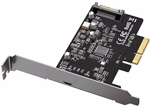Maiwo KC008 PCI Express X4-kort til 1X Ekstern USB-type C 20 Gbps USB 3.2 Gen 2x2 PCIe 3.0 X4