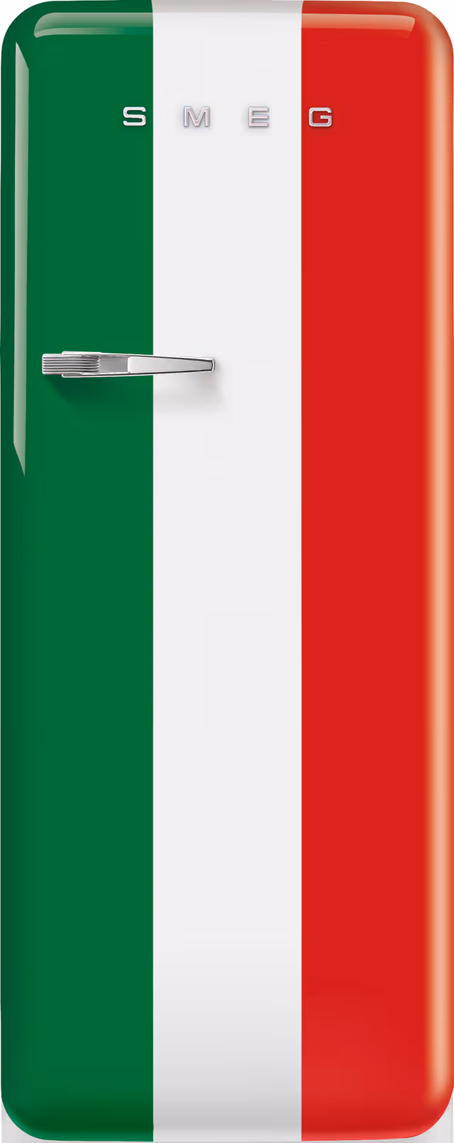 Smeg 50's style kjøleskap med fryser FAB28RDIT5 (Italiensk flagg)