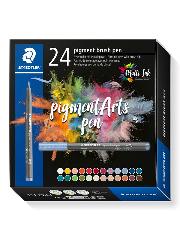 Staedtler pigment brush pen 24pcs