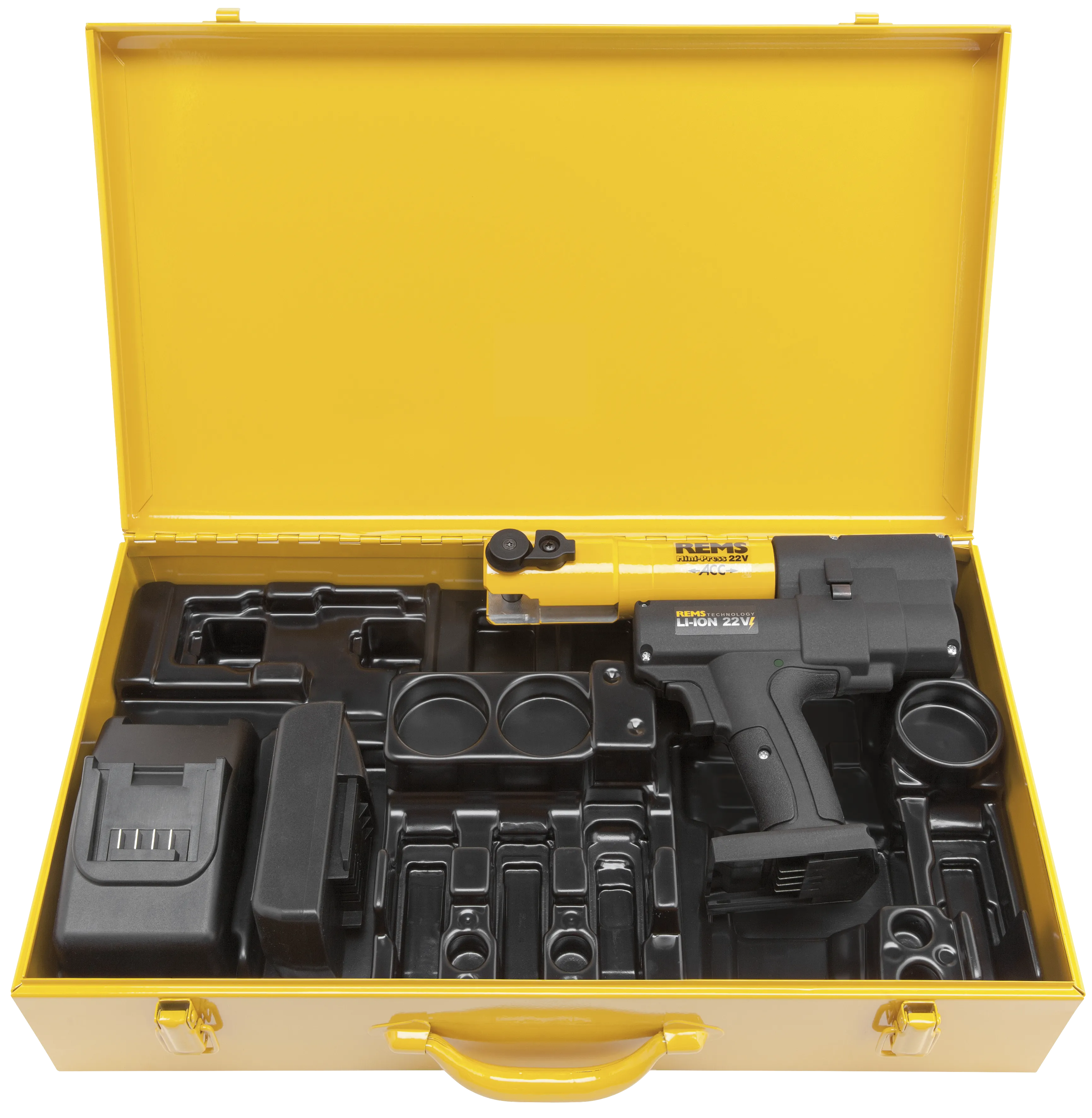 REMS pressmaskin mini 22V ACC BP i/stålkasse