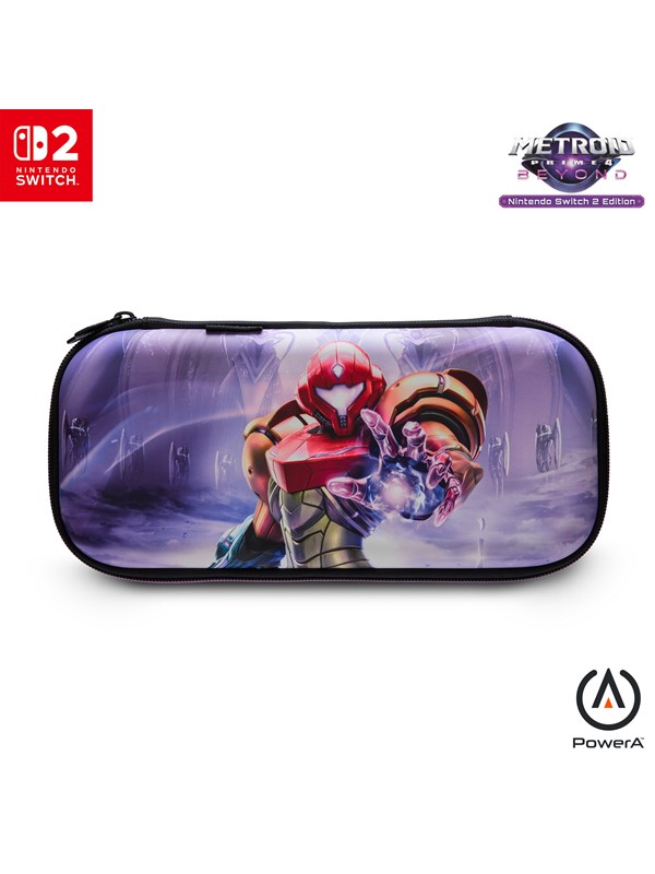 PowerA Slim Case for Nintendo Switch 2 - Metroid Prime 4: Beyond Officially Licensed Protective Case Holds 10 Game Cards