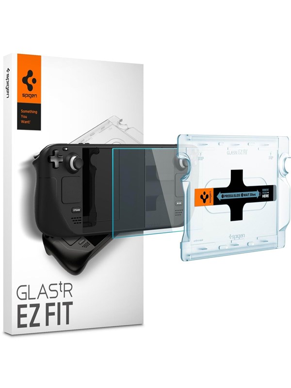 Spigen Glass tR EZ Fit 1 Pack - Steam Deck - Miscellaneous Tilbehør til spillkonsoll - Steam Deck