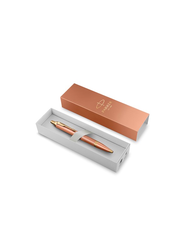 Parker IM Writing Rituals Ballpoint  Uplifting Orange Finish with Gradient & Gold Trims Medium Point Blue Ink Gift Box