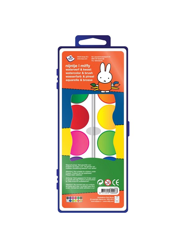 Haza Witbaard Watercolor palette Miffy