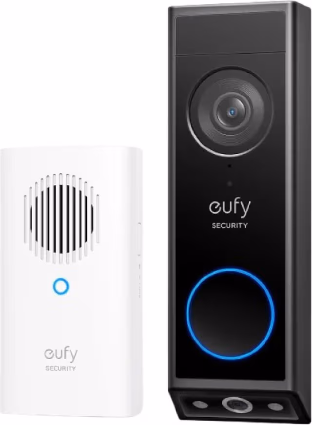 Eufy E340 ringeklokke med kamera + chime 2K (svart)