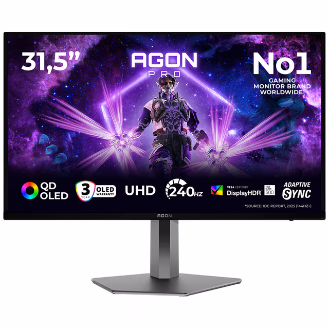 AOC AG326UZD2 32" UHD OLED gamingskjerm (sort)