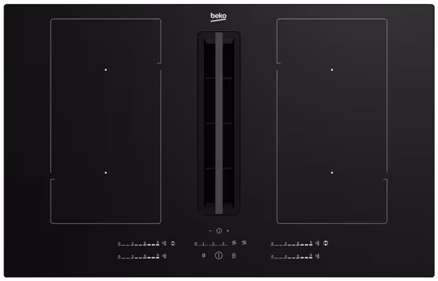 Beko platetopp med ventilator HIXI84701UP innebygd