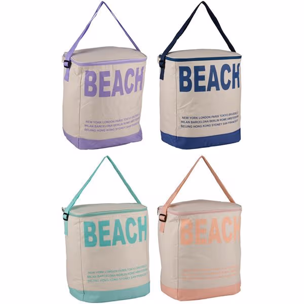Strandkjølebag i slitesterk polyester