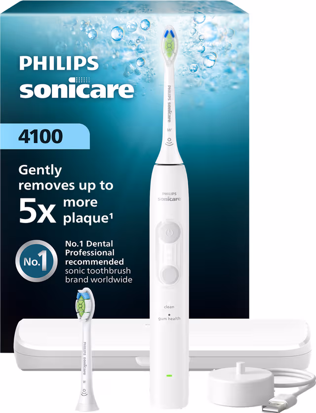 Philips Sonicare 4000 Series elektrisk tannbørste HX404441 (hvit)