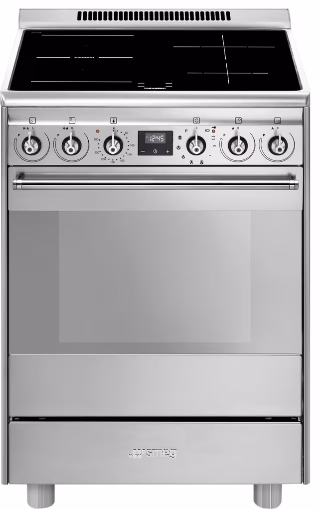 Smeg Classic 60 cm induksjonskomfyr SPSK60IX9-1 (rustfritt stål)